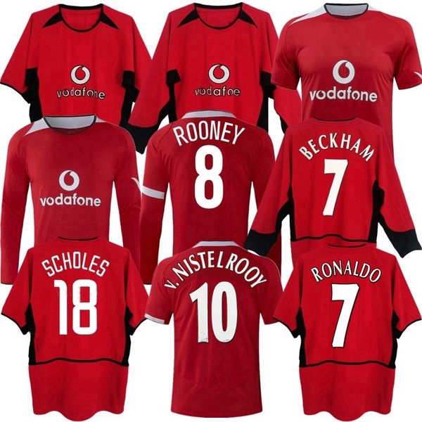 

2002 2004 2006 beckham ronaldo retro soccer jerseys rooney scholes van nistelrooy giggs manchester classic vintage charlton george united f, Black;yellow