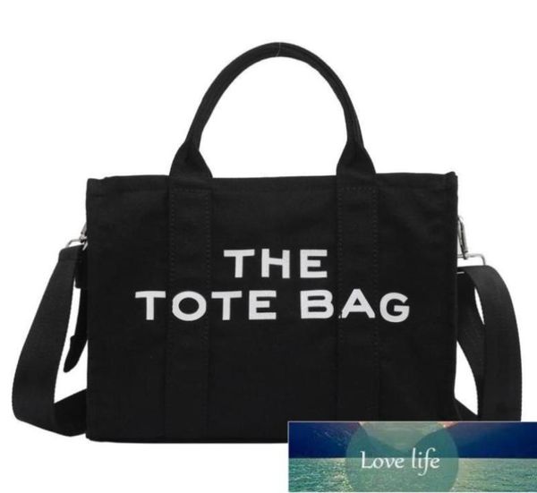 

large fashion tote bags simple shoulder bag canvas women cloth shopper for letter printing crossbody handbag ins popular1643141