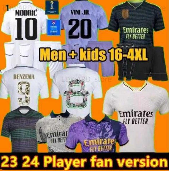 

benzema soccer jerseys 23 24 football shirt vini jr camavinga 120th y-3 alaba hazard asensio modric marcelo real madrids final 2023 2024 cam, Black