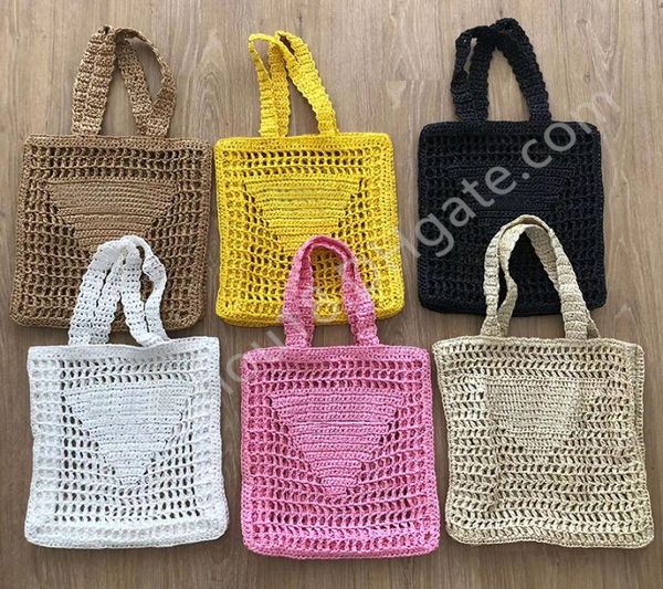 

fashion mesh hollow woven shopping bag tote bag 5 colors without box8427343