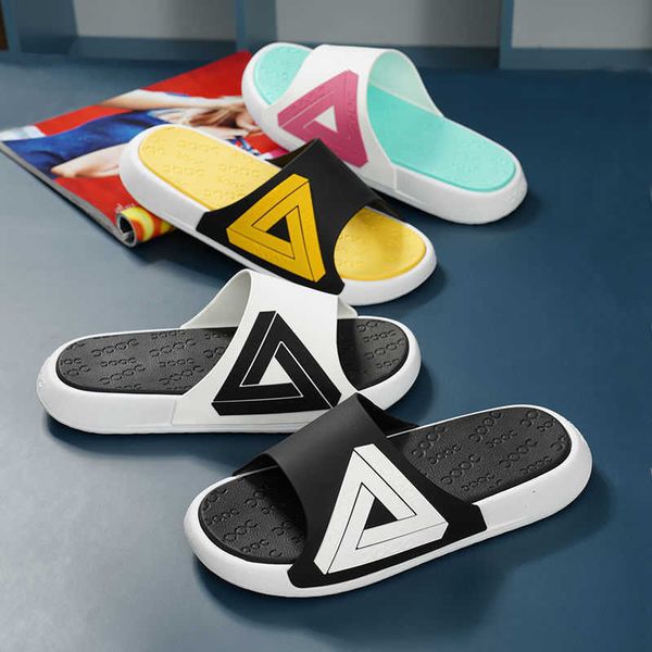

thick soled flip flops and women's large outdoor anti-skid home slippers for couples, Black