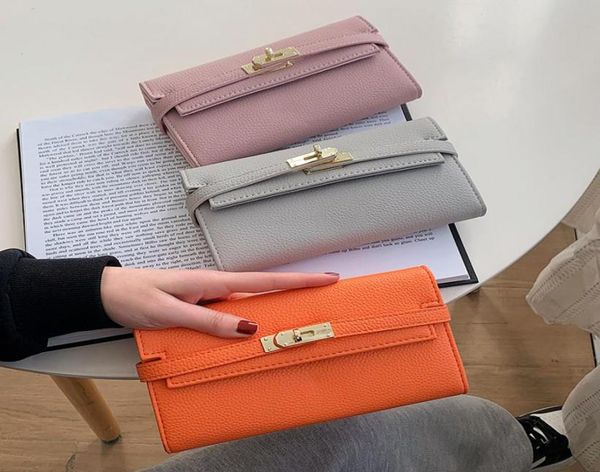 

2023 women wallet personality fashion ladies long big synthetic leather purse clutch mother039s day gift7836075, Red;black