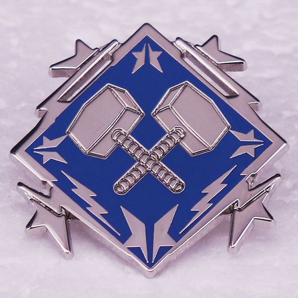 

apex hero shooting game brooch cute anime movies games hard enamel pins collect metal cartoon brooch backpack hat bag collar lapel badges, Blue