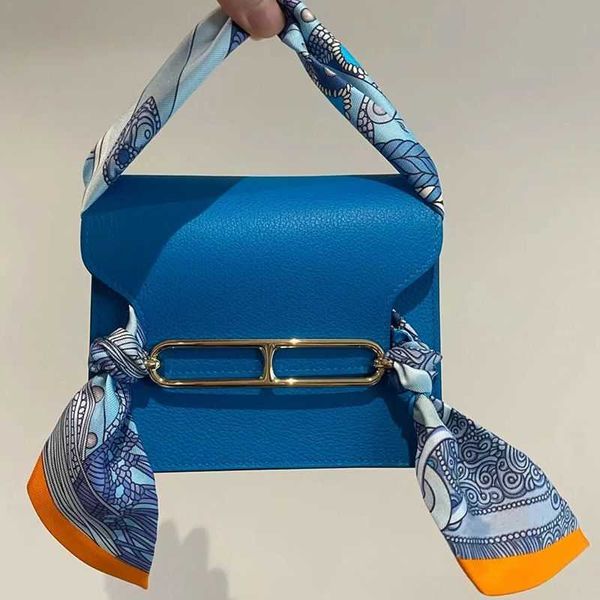 

bags herms luxury roulis shoulder bags 2023 advanced new pig nose small square bag spring and summer versatile bean curd bag cross-body leat