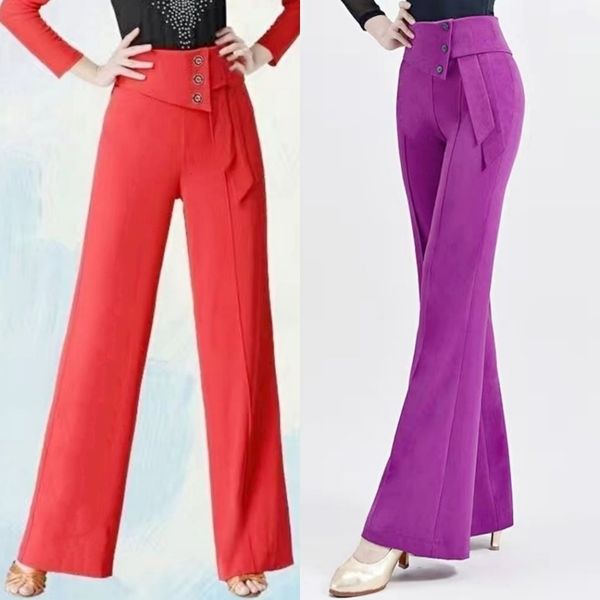 

women's pants capris women spring summer fashion solid color dance pants female high waist wide leg pants ladies casual loose dance tro, Black;white