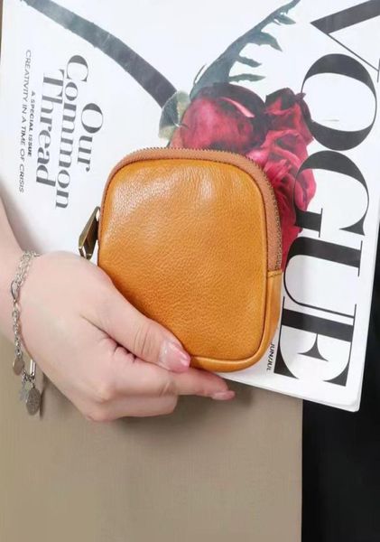 

genuine cow leather zipper women designer coin purses lady fashion casual small zero wallets no69247533, Red;black