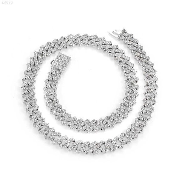 

12 mm cuban link chain gold plated chokers necklaces, Silver