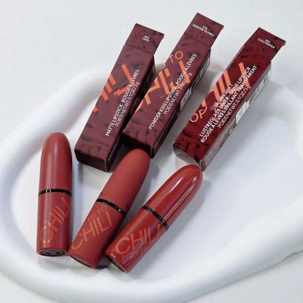 

lipstick chilis crew poweder kisslipstick rouge alevres-matte long-lasting 3 color