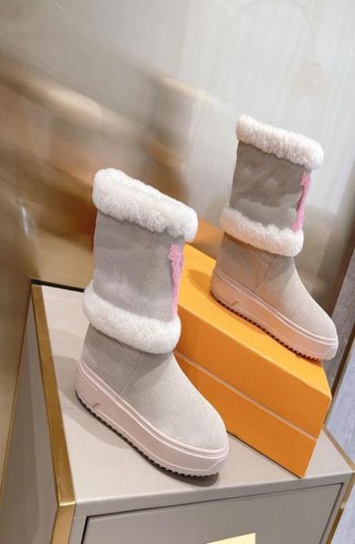 

classics winter snow boots real fur slides leather waterproof warm knee high boot fashion booties with box by bagshoe1978 1176976185, Black