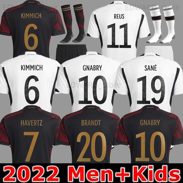 

2022 soccer jerseys germanys hummels kroos werner muller boys set football shirt t gotze sanea khedira reus german 22 23 men kids kit women, Black
