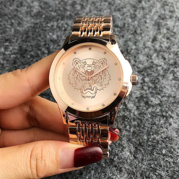 

popular style watches brand women girl steel band quartz wrist watch k02245z, Slivery;brown