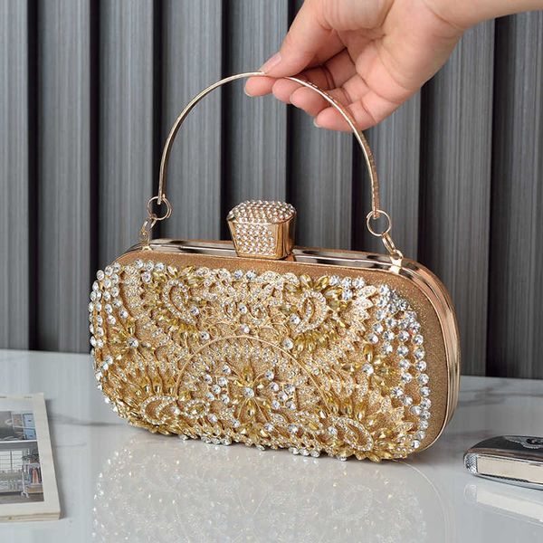 

evening bags gold handbags for women designer luxury brands bling purses rhinestone diamond evening clutch tote mini crossbody bags 2023 j23