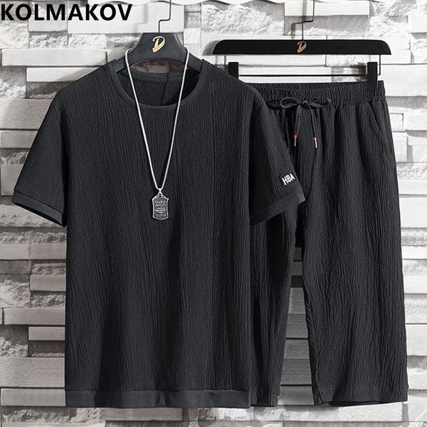 

mens tracksuits summer classic fashion short sleeve tshirt casual sports comfortable large size highquality twopiece set 230420, Gray