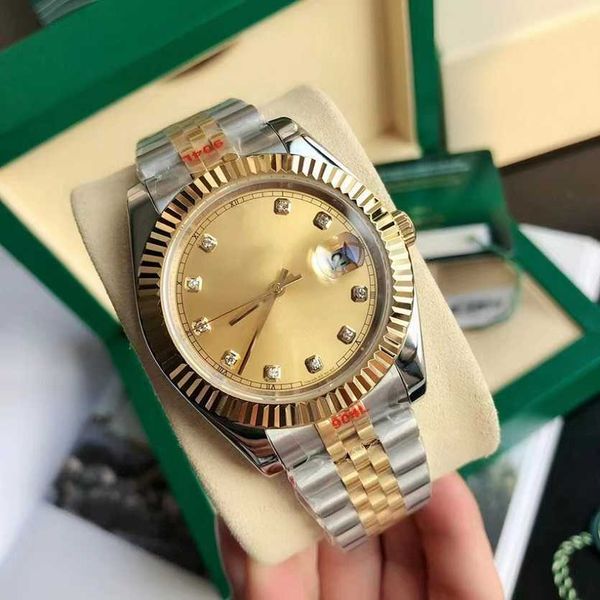 

mens automatic mechanical movement watches 36/41mm full stainless steel luminous waterproof 31mm designer women luxury watch couples style, Slivery;golden