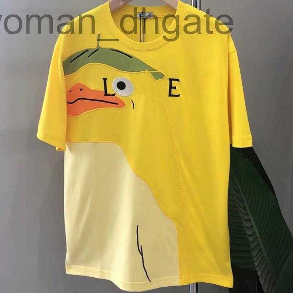 

men's t-shirts designerdesigner luxury loes classic spring summer 2023 new little yellow duck embroidery short-sleeved men and women co, White;black