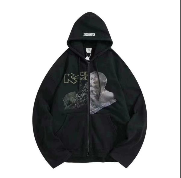 

vetements hoodie men women 1:1 sweatshirt y2k hoodie, Black