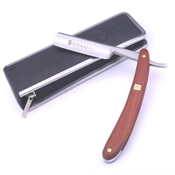 

titan wooden handle mens shaving tools straight razor shave 220214216g