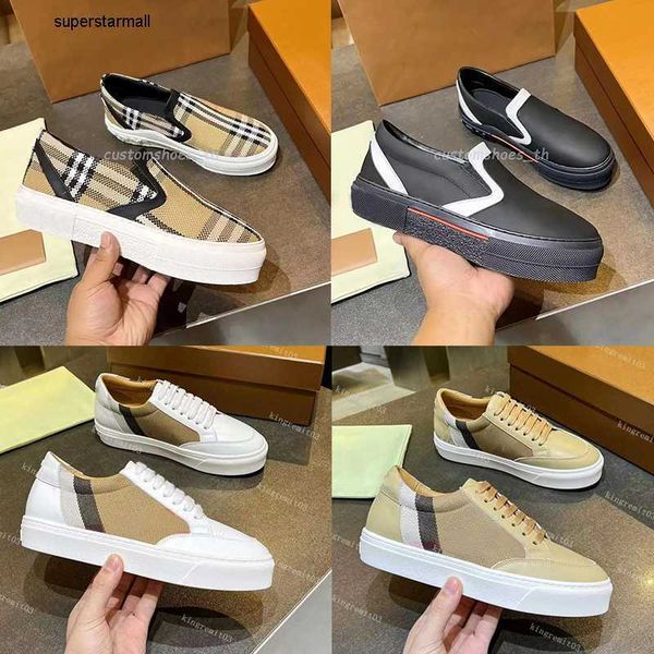 

shoes burberys burbrerys burberrrys burrberrys checked trainers designer sneakers men sneakerleather women striped casual pattern trainer ca, Black