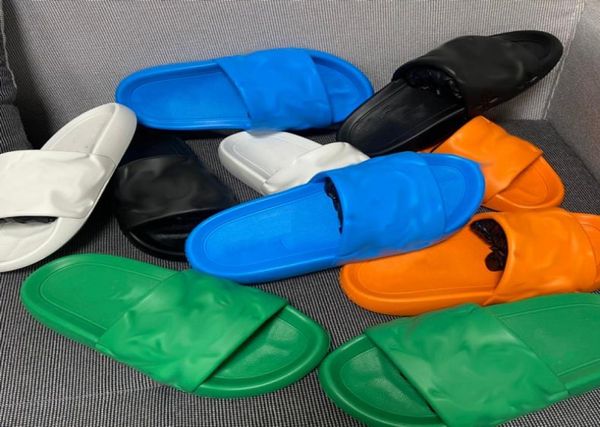 

women black flat waterfront mule slipper flower embossed slides sandals designer shoes pink orange blue white rubber outsole leath9718243