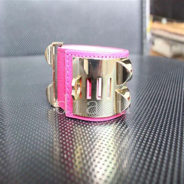 

with box fashion willow nail bracelets bangles men women leather bracelet rivet punk h leather stainless steel charm bangle jewelr211d, Black