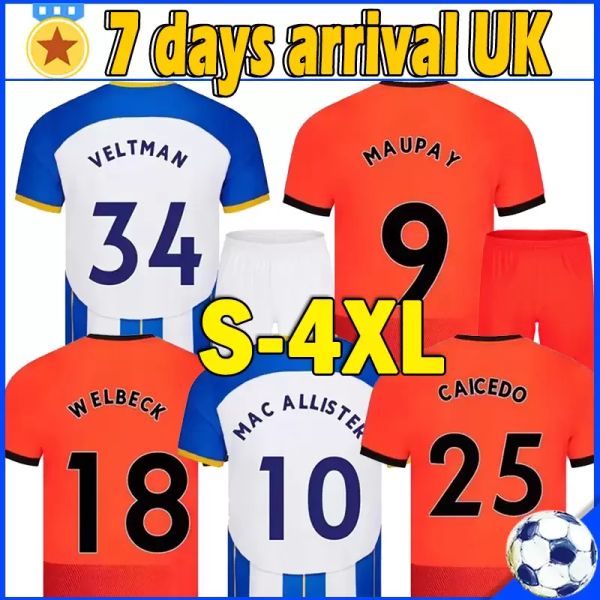 

xxxl 4xl 22 23 maupay connolly soccer jerseys 2022 2023 allister trossard march alzate propper march mens suit man kids kits football shirt, Black;yellow