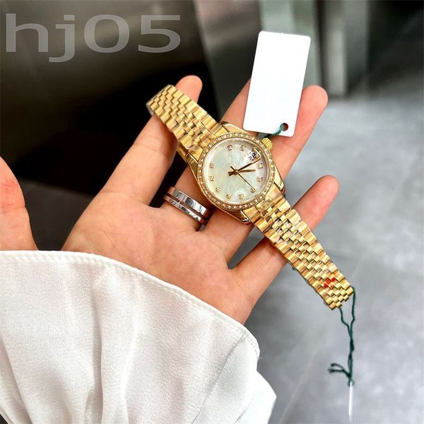 

mechanical 31mm watch diamond designer woman wristwatch datejust sport montres mouvement 316 fine steel trendy watches distinctive small rou, Slivery;brown