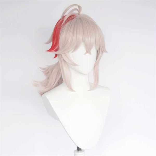 

genshin impact kazuha wig cosplay professional props heat resistant pre styled wigs with hairnet y0913294o, Black