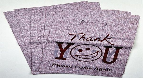 

100pcs 20 26cm thank you smile bags small plastic gift jewelry pouches cosmetic shopping bags29008621635