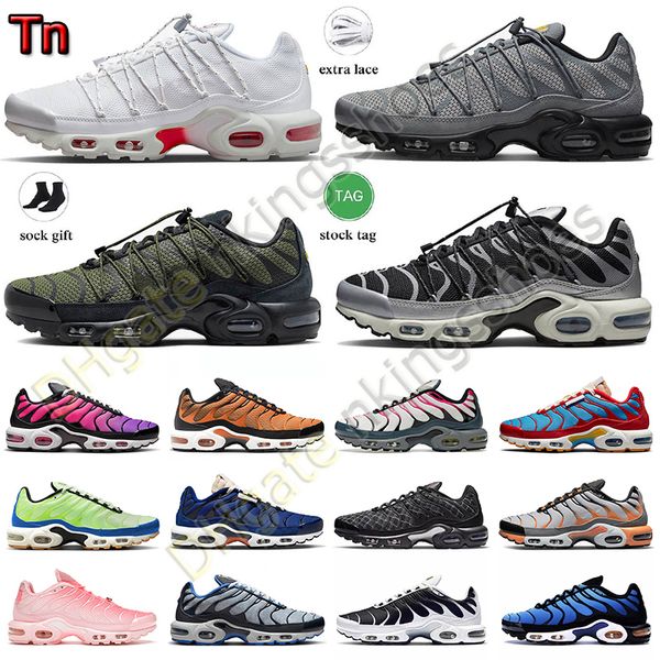 

tns sports mens womens running shoes tn plus maxs tuned berlin unitry triple black white reflective olive toggle lacing atlanta france airs