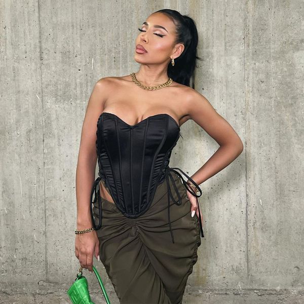 

women's tanks fashion sleeveless slash neck backless draped crop solid 2023 fall women cute elegant streetwear shirt y2k, White