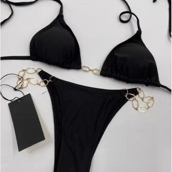 

women's swimwear europe brand ladies swimsuits bathing lingerie bikini bra set letter onepiece push lace underwear hollow pajamas 23042, White;black