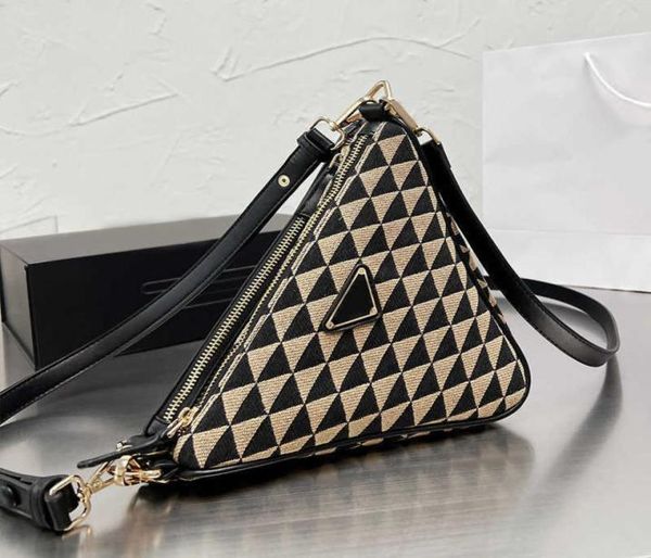 

evening bags triangle crossbody shoulder bag women handbags purse canvas leather detachable handle strap small tote wallets inside4507526