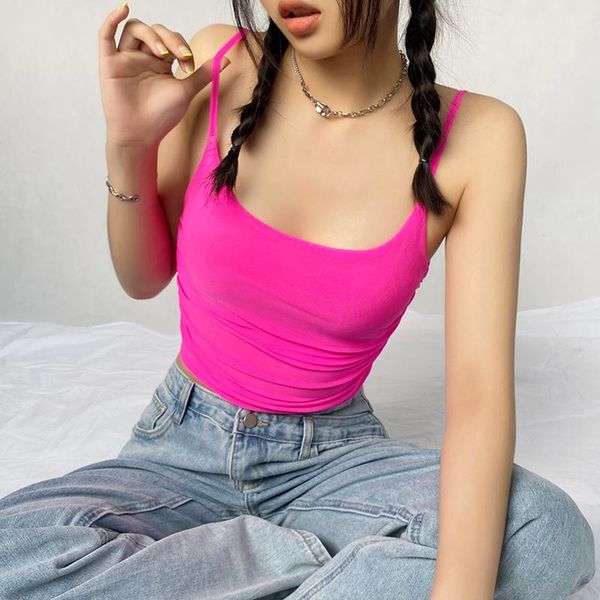 

t-shirt women ruched detail mesh cami top, White