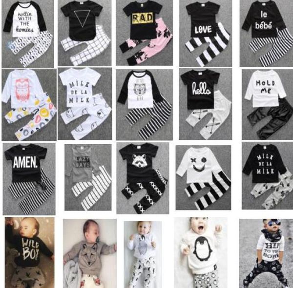 

3 setslot fashion baby boygirl clothing suits children clothing set newborn baby clothes cotton baby set szie701003309484, White