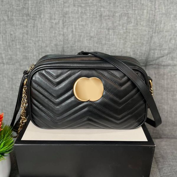 

fashion marmont logo shoulder totes camera bag mens genuine leather square travel cosmetic satchel designer bag womens luxury chain handbags
