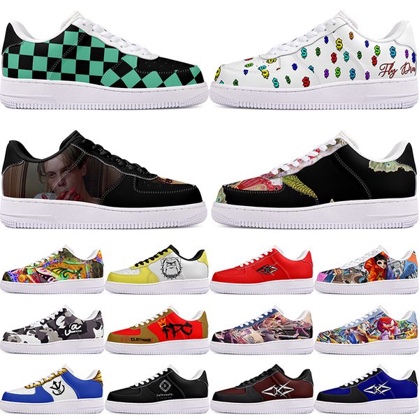 

DIY shoes comfortable autumn mens Leisure shoes one for men women casualplatform sneakers Classic cartoon graffiti trainers comfortable sports 10005