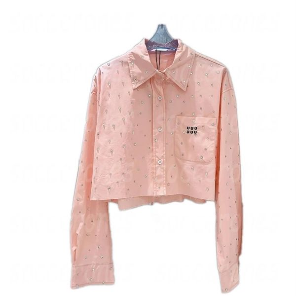 

luxury womens t shirts pink crop rhinestone blouses street style blouse shirt213g, Black