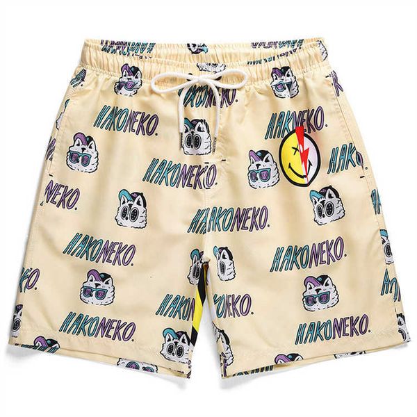 

fitted sandy beach shorts swim quicky dry custom printed lined polyester swimming trunks all over print for men, White;black