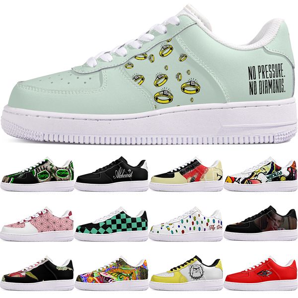 

DIY shoes fashion lovely autumn mens Leisure shoes one for men women exquisite platform sneakers Classic cartoon graffiti trainers comfortable sports 9650