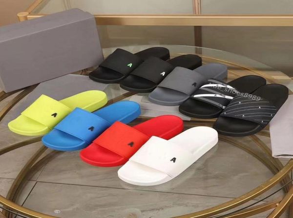 

2023 classic fashion slipper slide sandals slippers for men women with original box designer beach flip flops3668943, Black