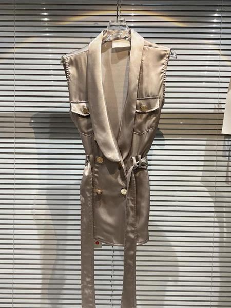 

vests high street 2022 designer fashion women's metal buckle belted summer thin vest, Black;white