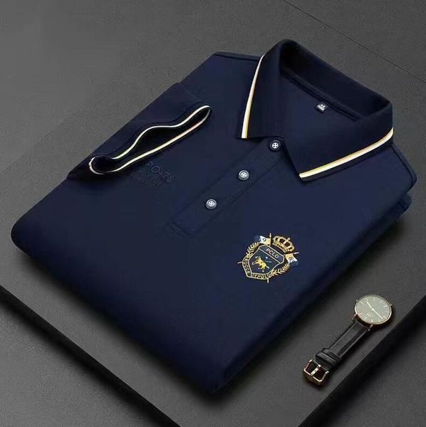 

mens polo shirts designer t shirt high street embroidery solid color lapel polos garter printing cottom clothing tees polos, White;black
