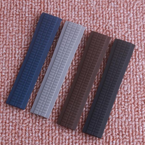 

silicone rubber watch strap watchband wristband men 21mm wrist watch band wristwatches strap for aquanaut 5164a 5167a-001268g, Black;brown