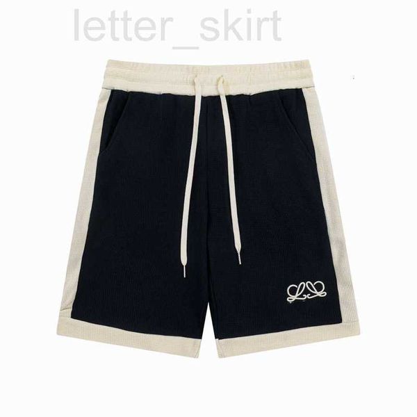 

men's tracksuits designer correct version of trendy brand waffle checkered color matching shorts, comfortable and breathable summer fab, Gray