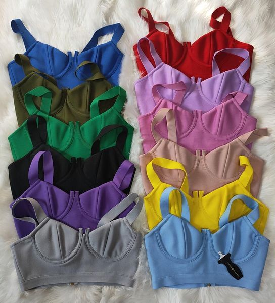 

t-shirt 2021 new summer fashion strap vneck bustiers 12 colors bandage celebrity club night party short vestidos, White