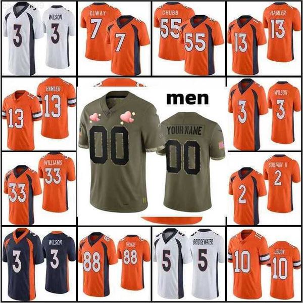 

football jersey denver''broncos''8 brandon mcmanus 25 melvin gordon iii 3 russell wilson 2 patrick surtain ii 33 javonte, Black;red