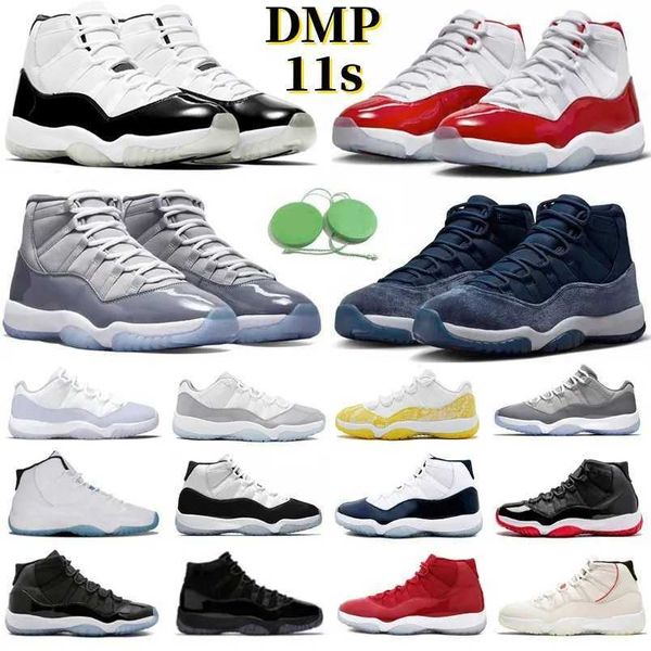 

og 11 11s dmp mens basketball shoes cherry midnight navy gement cool grey yellow snakeskin legend gamma unc blue bred cap gown concord women