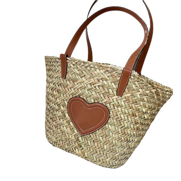 

designer bags women handbag purse one shoulder lafite woven shopping bag bilayer large capacity picnic tote 28cm