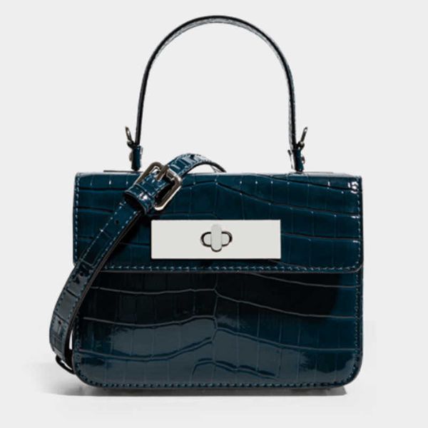 

evening bags luxury alligator pattern women handbag designer lady shoulder bag small square bag handle small square bag j230420