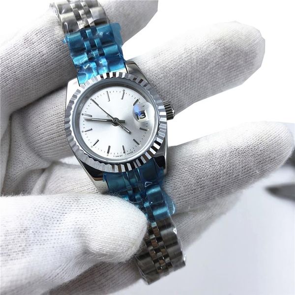 

26mm montre de luxe lusso reloj de lujo automatic watches full stainless steel luminous women watch classic wristwatc2537, Slivery;brown